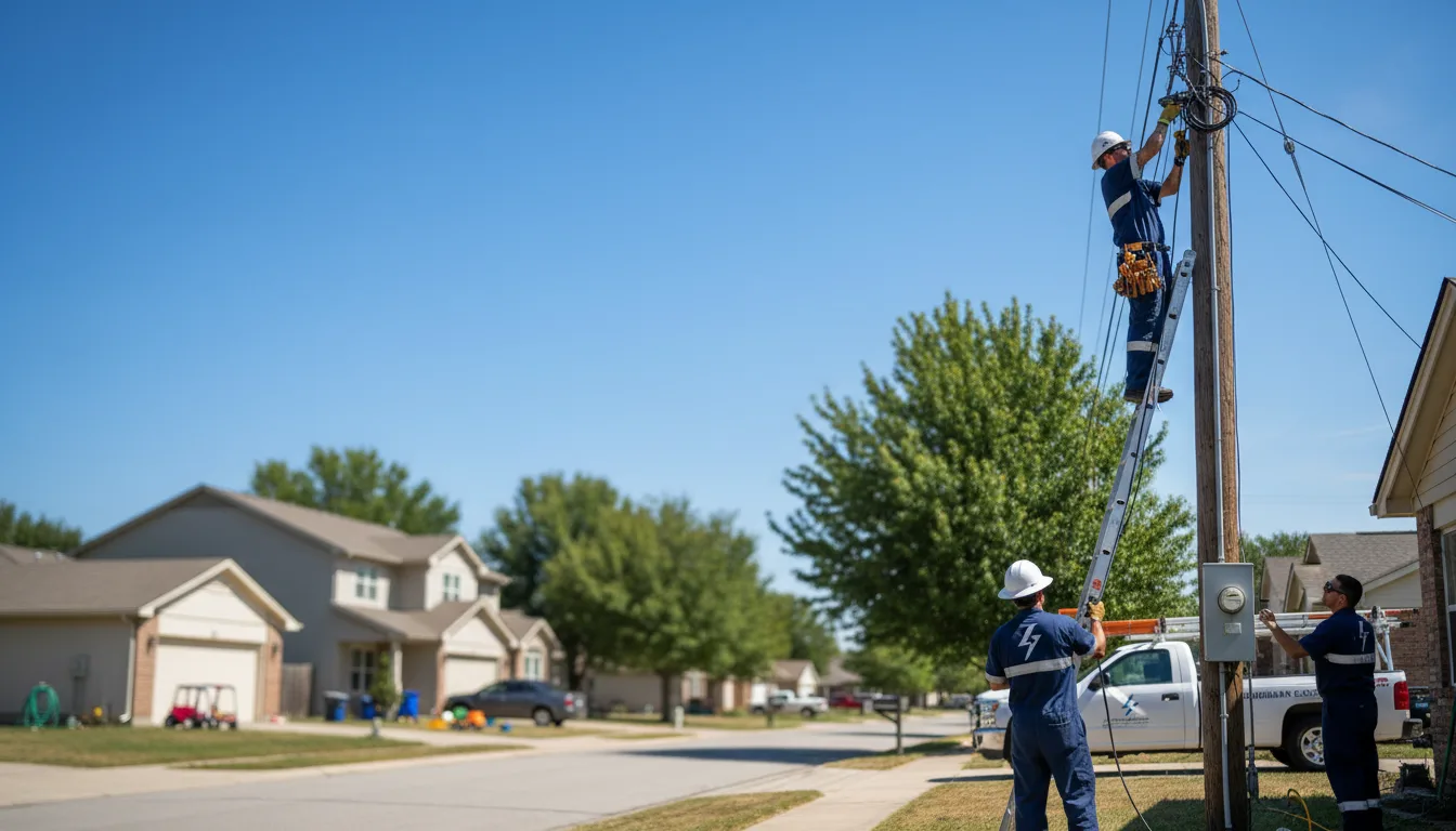 Residential electrician providing installation services in Sarona, WI